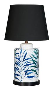 Feathered Blue Tall Lamp