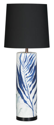 Feathered Blue Tall Lamp