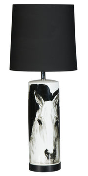 Horse Portrait Black White Lamp