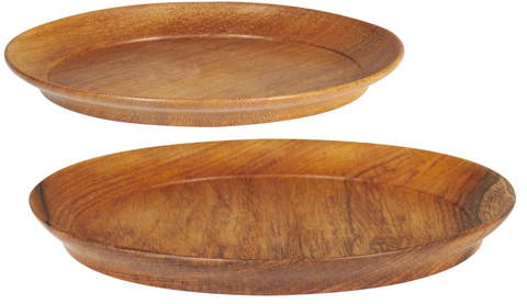 Wooden Plate with Raised Edge